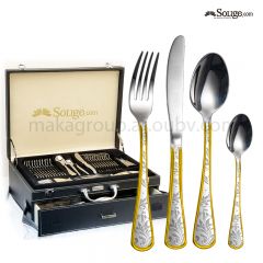 86 قطعة  الذهب + نمط الليزر